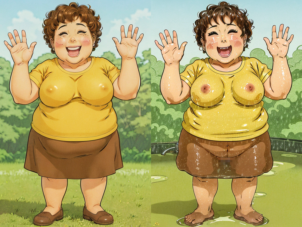 【AI生成画像】2D豊満熟女をアダルトに仕上げてたら、3Dのリアルな垂れ超乳ポチャポチャ熟女ができちゃった！